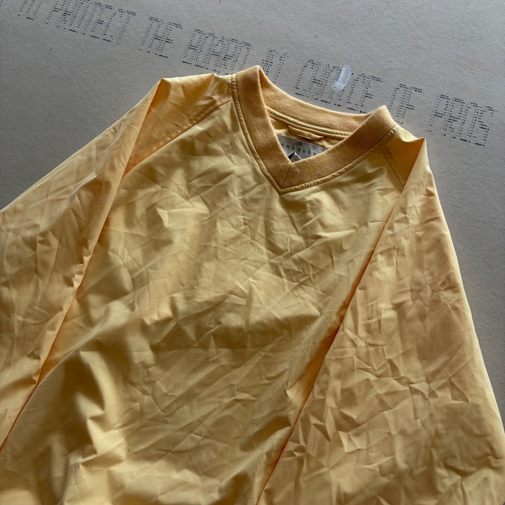 Y2K Consensus Golf Windbreaker Pullover Yellow